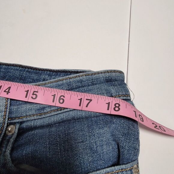 Chaps Women's Size 14/32  Boyfriend Stretch Straight Legged Blue Jeans - Picture 6 of 10